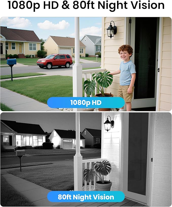 ZOSI H.265+ Full 1080p Home Security Camera System with AI Human Vehicle Detection, 8 Channel 5MP-Lite CCTV DVR (No HDD), 4 x 1080p Weatherproof Surveillance Camera Outdoor Indoor, 80ft Night Vision