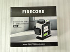 Firecore 4 x 360 Laser Level Self Leveling, 16 Lines Green Beam 4D Cross Line Tiling Floor Tool, 3 Gear Brightness Adjustment/Pulse Mode for Construction, 2 Li-ion Batteries, Remote Control included