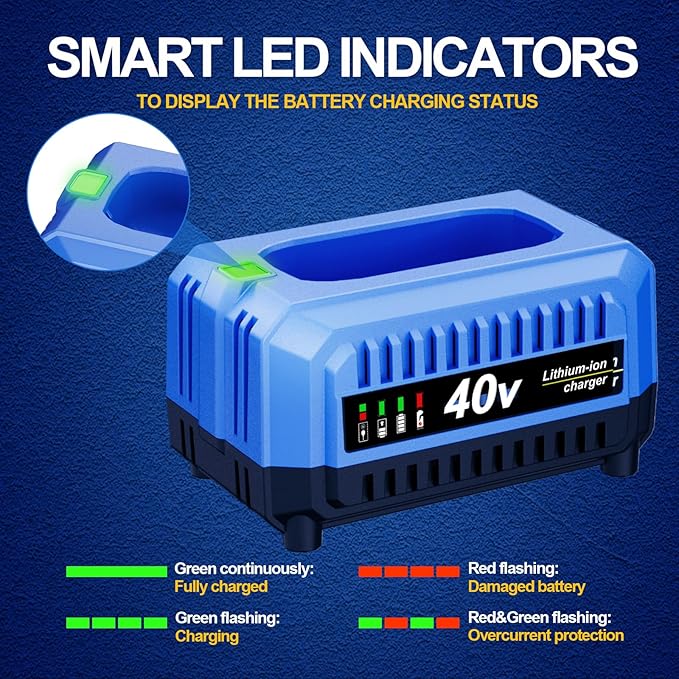 40-Volt Charger Replace for Kobalt 40V Battery Charger, Compatible with Kobalt 40V Li-ion Battery KB640-03 KB240-06 KB640-06 KB245-06 KB440-03