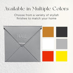 NACH Mailboxes for Outside Wall Mount, 10 x 10 x 4 inch Silver Mail Boxes for House Outside, Waterproof Mailboxes for Outside - Chicago Style Mail Box