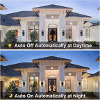 Dusk to Dawn Sensor Outdoor Wall Lights 4 Pack, Up and Down Lights Outdoor Wall Sconces, Aluminum Waterproof Outside Lights for House Porch Hallway Patio Garage