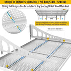 4Pack 2x3ft Adjustable Metal Garage Wall Shelving Heavy Duty Garage Storage Shelf Wall Mounted White