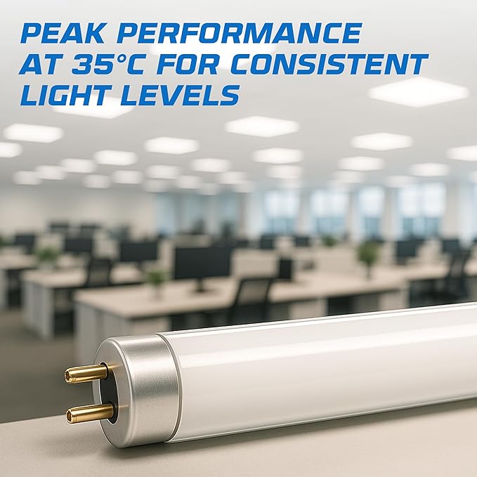 OHLECTRIC FP54/850/HO/ECO T5 Fluorescent Tube Light Bulb (10-Pack) 54 Watt High Output, 5000K Daylight, 800 Series Phosphor, G5 Bi-Pin Base, 46-Inch Linear Lamp, Energy Efficient - Case of 10