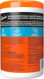 Armor All Car Glass Wipes by Armor All, Auto Glass Cleaner for Film and Grime, 90 Count