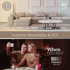 NUWATT 6 Inch Recessed Gimbal Downlight, Dimmable, 16.5 Watts, 1200 Lumens, 120V, 5CCT: 27K/30K/35K/40K/50K, CRI >90, ETL Listed, Black Finish