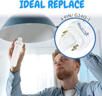 OHLECTRIC 13W Cool White Fluorescent Lamps with G24q-1 Base - 4100k Double Tube Compact Fluorescent Lamps - Perfect Choice for Garage, Halfway, Yard, Porch - Pack of 4