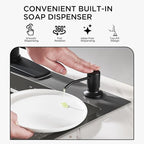 FORIOUS Kitchen Faucets with Sprayer, Stainless Steel Bar Sink Faucet Single Handle with Deck Plate, Commercial Pull Out Faucet for Kitchen Sink, Marine Boat Deck, Laundry Bar RV Camper