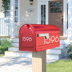 4 inch Reflective Mailbox Numbers Sticker (0-9, 5 Sets) Modern Number Vinyl Waterproof Number Self Adhesive Sticker for Signs, Door, Cars, Trucks, Home, Business, Address Number (4 inch)