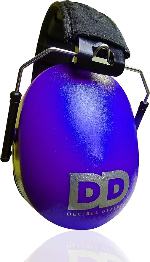 DECIBEL DEFENSE Professional Safety Ear Muffs 37dB NRR - The HIGHEST Rated & MOST COMFORTABLE Ear Protection for Shooting & Industrial Use - PROFESSIONAL HEARING PROTECTION (PURPLE)