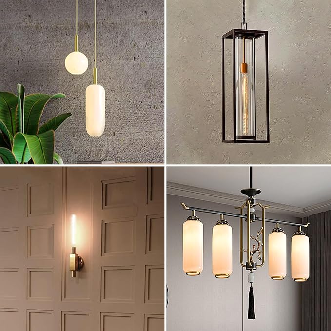 11.8IN 1000LM 2700K Soft White Light Bulbs E26 Base, T10 T9 Edison Bulbs Dimmable 8W, AC 120V 100 Watt Equal Filament Bulb, Vintage Clear Glass Long Tubular LED Bulb, UL Listed - 4Pack