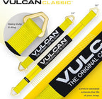 VULCAN Complete Axle Strap Tie Down Kit with Snap Hook Ratchet Straps - Classic Yellow - Includes (4) 22 Inch Axle Straps, (4) 36 Inch Axle Straps, and (4) 8' Snap Hook Ratchet Straps