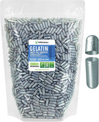 XPRS Nutra Size 00 Empty Capsules - 5000 Count Empty Gelatin Capsules - Empty Pill Capsules - DIY Capsule Filling - Fillable Pill Capsules Empty Gel Caps (Silver)