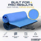 Premium Large Shammy Towel for Car - 2pk (26"x17") - Super Absorbent, Streak-Free, Lint-Free, Scratch-Free Cloth for Cars, Boats, Home - Long Lasting Synthetic Leather Chamois + Hanging Storage Tubes