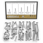 56 Pieces #12 x 3/4" 1" 1-1/4" 1-1/2" 2" Phillips Countersunk Head Self-Tapping Screws, Wood Screws Assortment Kit, 304 Stainless Steel