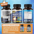 10 in 1 High Strength Mushroom Supplement 9,700MG - Lions Mane, Cordyceps, Reishi - Brain Supplements for Memory and Focus ** 5-Month Supply