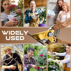 8.5" Professional Bypass Pruning Shears – Heavy Duty Garden Scissors & Clippers for Wood & Tree Trimming, Ultra Sharp SK5 Blade, Ergonomic Handle, Perfect Gardening Gift, 2025 Wood-Like Finish