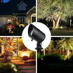 Doluck 4W LED Landscape Lights Low Voltage Landscape Lighting Spotlights GL101-BKLED8 AC/DC 12V Warm White Waterproof for Driveway,Yard, Lawn,Patio,Walls,Trees,Flags,Outdoor Light (Black, 8 Pack)