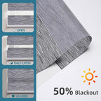 SmartWings Motorized Zebra Shades Work with HomeKit, Alexa, Google Home, 60% Blackout Light Filtering Day Night Sheer Blinds, Privacy Light Control, for Home/Office, Customized, Dreamscape