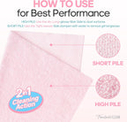 Fantasticlean XL Tear-Away Microfiber Cleaning Cloth Roll, 16'' by 16''- 36 Sheets, Thick & Large Detailing Towels, Ultra Absorbent, Lint-Free Reusable Wipes for Home, Car or Outdoor (Glossy Pink)