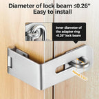 Hasp Latch, 90 Degree Solid 304 Stainless Steel File Cabinet Lock Desk GEMASP Drawer Lock, Safe Security Padlock Latch Hasp Lock for Personal Privacy (Large)