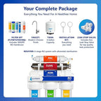 Express Water Reverse Osmosis Ultraviolet Water Filtration System – 100 GPD (Modern Chrome Faucet)