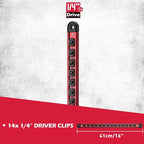 Magnetic Socket Holder Organizer Set: 1/4 Detachable Socket Trays Socket Organizer for Tool Box Drawer Holds 14-Piece Standard Size Sockets for Automotive Garage(Red)