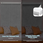 SmartWings Motorized Smart Blinds with Remote, Custom Automatic 100% Blackout Roller Shade Compatible with Alexa/Homekit/Google, Electric Smart Blinds for Indoor Windows, Vigor Pape Grey