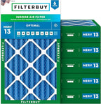 Filterbuy 16x24x4 Air Filter MERV 13 (MPR 1900) Health Defense Replacement (6-Pack), Electrostatic Pleated HVAC AC Furnace Filters, Made in USA (Actual Size: 15.38 x 23.38 x 3.63)