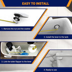 Toilet Handle Replacement (White Finish, Front Mount)