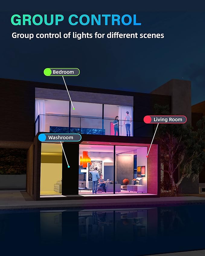 12 Pack Smart Recessed Lighting 6 Inch, Ultra-Thin LED Recessed Lighting 12W 1200LM Smart Downlight with Junction Box, Compatible with Alexa/Google Assistant - ETL and Energy Star Certified