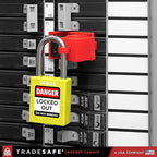 TRADESAFE Lockout Tagout Locks Set - 10 Yellow Loto Locks, Lockout Locks Keyed Different, 2 Keys Per Lock, OSHA Compliant Lock Out Tag Out Padlocks, Safety Padlocks for Electrical Lockout Tag Out Kits