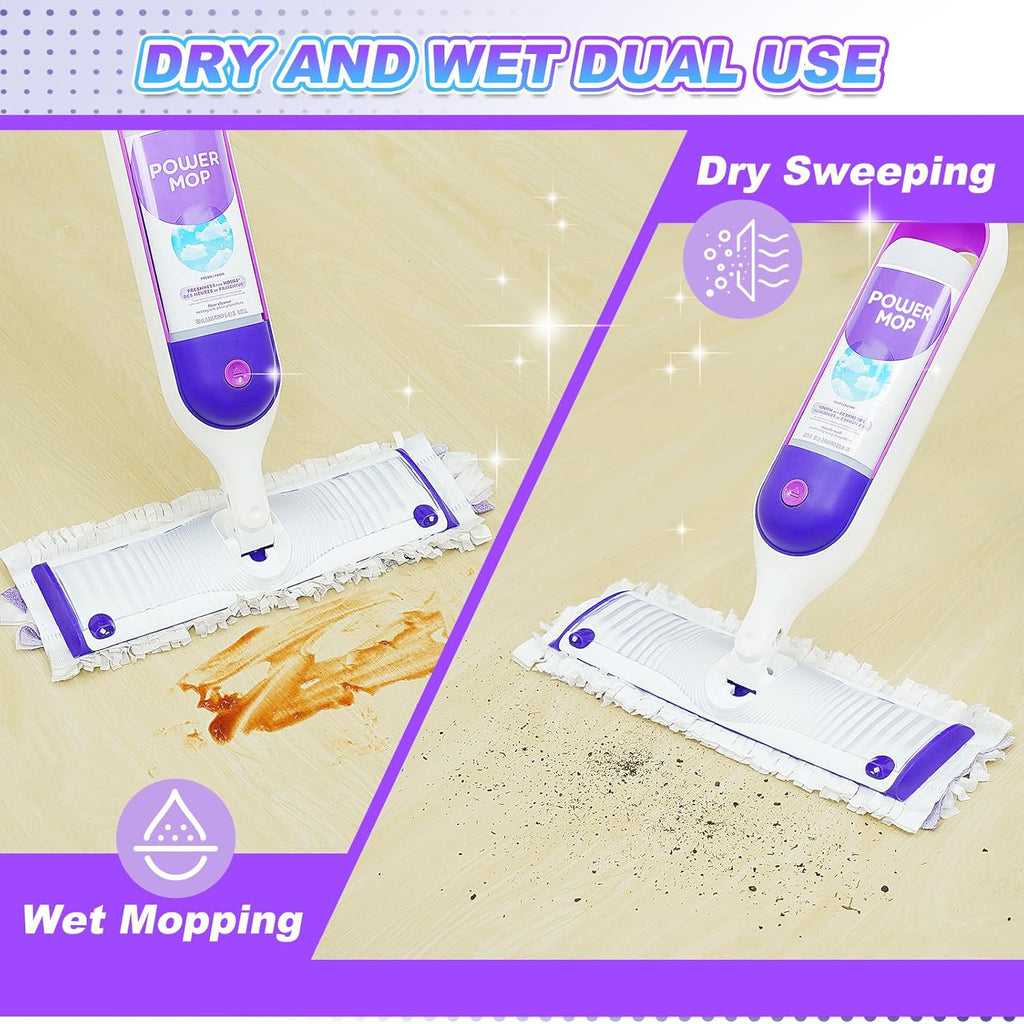 20 Count Disposable Power Mop Refills Compatible with Swiffer Power Mop Multi-Surface Floor Mop and Power Mop Wood Mop Mop Refills Replacement Pads for Floor Cleaning