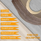 GSCIT Club Walnut Edge Banding, 1 1/2 inch x 500ft roll of Wood Veneer Edge Banding Pre-glued Flexible, Real Wood Tape for Cabinet Repair & Furniture Restoration