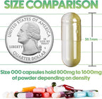XPRS Nutra Separated Capsules Size 000-500 Count Large Empty Gelatin Capsules Separated in Bags - Premium Clear Empty Capsules - Empty 000 Capsules - Pill Capsules Empty for DIY Supplement Filling