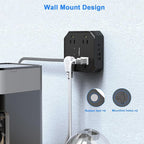 10FT Surge Protector Power Strip, Braided Extension Cord, 8 Outlets 4 USB Ports(2 USB C), Flat Plug Power Strip, USB Desktop Charging Station for Office School Travel Dorm Room Essentials