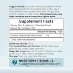 Micronized Creatine Monohydrate Powder 120 Servings - 5000mg(5g) Per Serving | Unflavored Creatine for Men & Women | Improve Performance & PreWorkout Recovery | Vegan, Keto | Non-GMO, No Filler