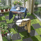 Goovilla Plastic Interlocking Deck Tiles, 36 Pack Outdoor Patio Flooring, 12"x12" Interlocking Decking Tile Outdoor All Weather Use, Waterproof Patio Pavers for Pool Balcony Backyard Porch, Dark Grey