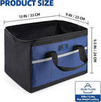 Tool Bag 13'', Wide Mouth Tool Organizer for Tool Storage, Heavy Duty and Water Proof, Blue & Black
