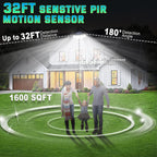 Solar Lights Outdoor Waterproof Motion Sensor - 416 LEDs 3000 Lumens Super Bright 3 Brightness Solar Flood Security Light for Outside - 2Pack（with Ground Plug）