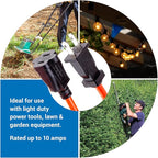 Clear Power 16 Gauge 3Prong Cords (16/2-2-Prong Polarized, Orange, 100 ft)