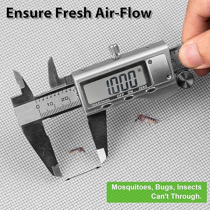 Replacement Window Screens, 48X118 Inch Durable Window Screen Mesh for Patio Porch Door Windows, DIY Adjustable Fiberglass Screen Repair Kit Sliding Net Roll Pet, Grey by Ouskr