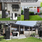 Package Delivery Boxes for Outside, Parcel Drop Boxes with Lock, Custom Address Stickers Package Drop Boxes for Outside is Weatherproof,Package Delivery Box for Porch,No Installation(17.5*18*43.5 in)