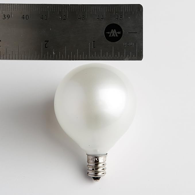 Hometown Evolution, Inc. 100 Foot C9 Commercial Exterior Globe String Lights with 80 G50 2 Inch White Satin Bulbs (Black Wire) for Weatherproof Heavy Duty Vintage Outside Lighting