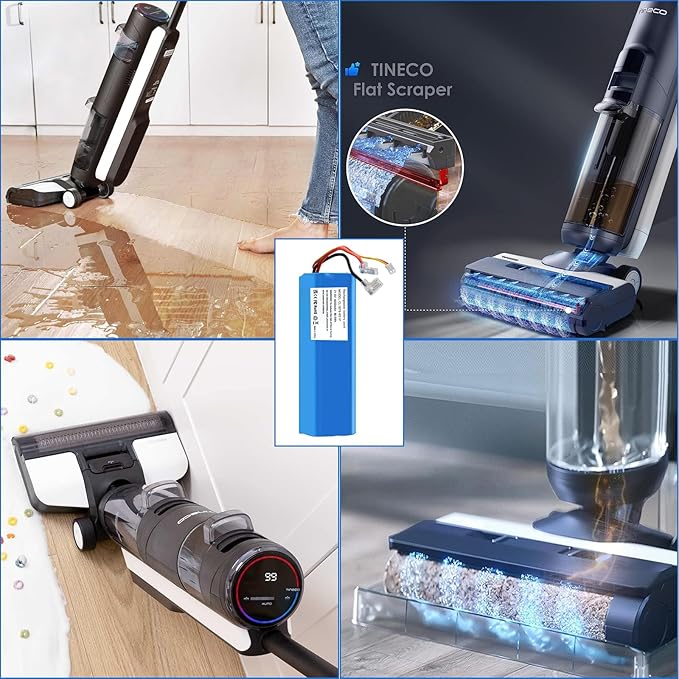 4.0Ah Battery Replacement，Compatible with Tineco iFloor 3, Floor ONE S3, Floor one S3 Breeze Cordless Wet Dry Vacuum Cleaner, Li-Ion 21.6V Battery。