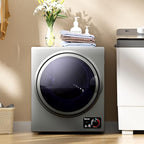 COSTWAY Compact Laundry Dryer, 110V Electric Portable Clothes Dryer with Stainless Steel Tub, Control Panel Downside Easy Control for 4 Automatic Drying Mode (Stainless Steel-Grey)