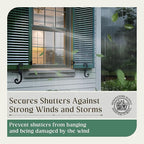 Renovators Supply Shutter Fasteners - Decorative S Style Shutter Dogs Hardware - Rust Resistant Powder Coated External Shutter Tieback Including Mounting Screws - 6.5 Inches, Cast Aluminum, Pack of 50