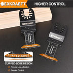 50PCS Curved-Edge Oscillating Tool Blade, Titanium multitool blades for Metal, Wood, Plastic, Professional Universal oscillating saw blades Fit Dewalt Milwaukee Ryobi Rockwell Fein