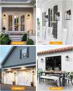 VIANIS Large Dusk to Dawn Porch Lights Outdoor, Oil Rubbed Bronze Exterior Light Fixture Wall Mount, Modern Outdoor Wall Sconce Lantern for Front Door, Outside Garage Lights for House Coach Patio