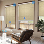 Motorized Blinds with Remote Cordless Automatic Motorized Shades Custom Blinds for Windows Smart Curtains Compatible with Alexa Google Home(Light Filtering Linen Soft Dunes,W20 x H72in)