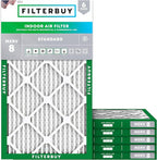 Filterbuy 8x24x1 Air Filter MERV 8 (MPR 700) Dust Defense Replacement (6-Pack), Electrostatic Pleated HVAC AC Furnace Filters, Made in USA (Actual Size: 8.00 x 24.00 x 0.75)